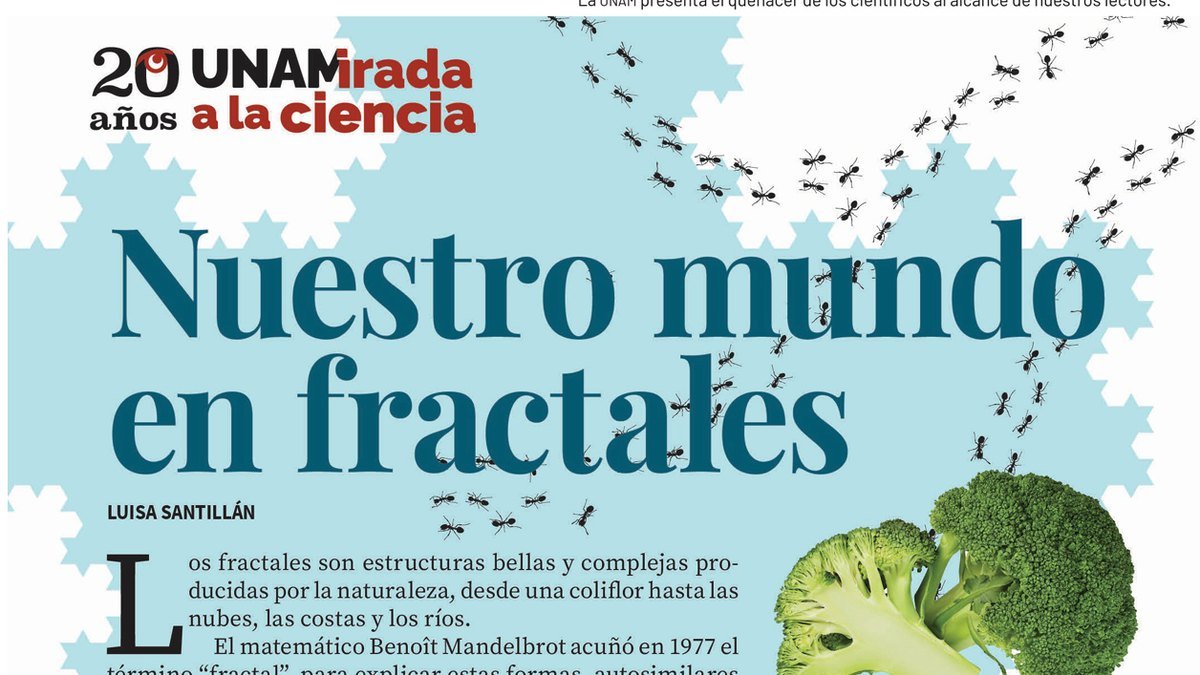 Portada de la infografía 'Nuestro mundo en fractales' de UNAMirada a la Ciencia